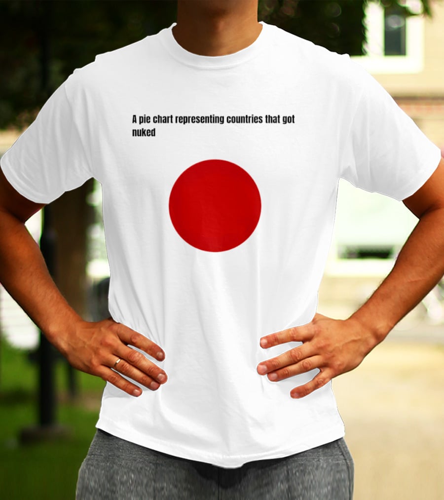 A Pie Chart Representing Countries That Got Nuked Red Circle T-Shirt