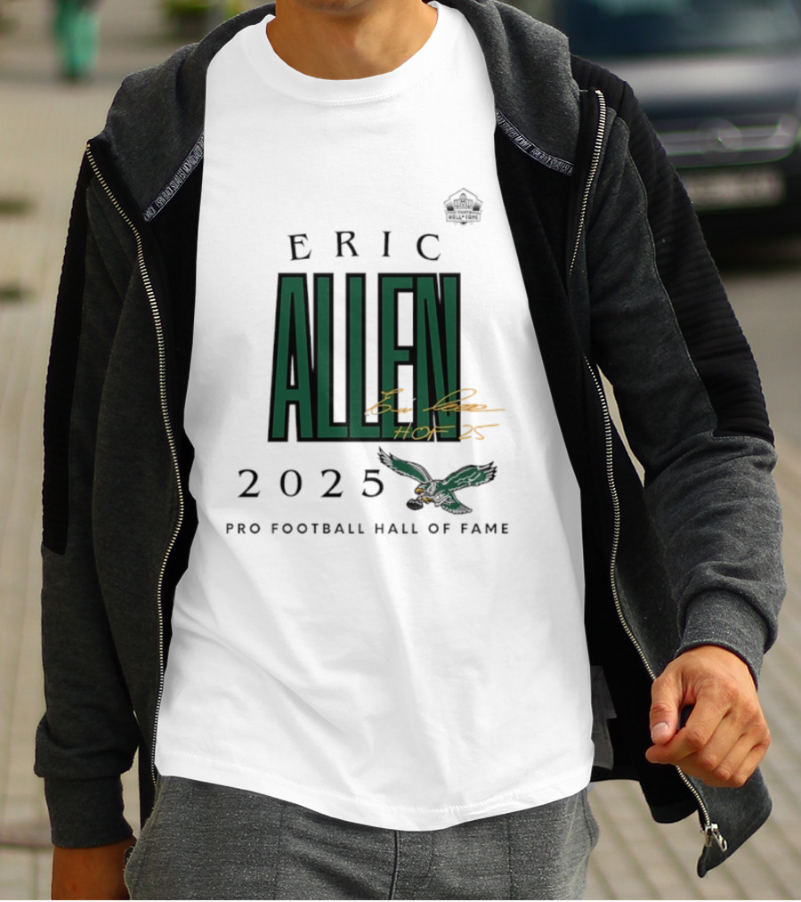 Eric Allen Philadelphia Eagles 2025 Pro Football Hall Of Fame T-Shirt