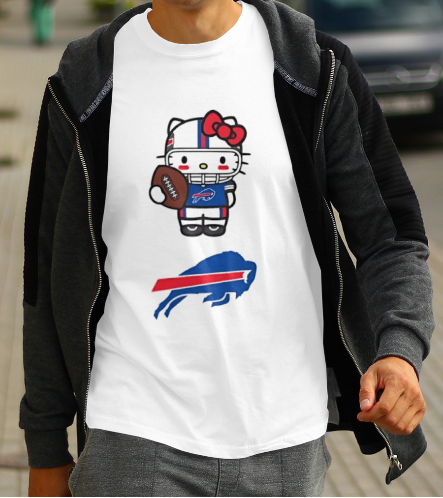 Hello Kitty Buffalo Bills Football Player Team T-Shirt