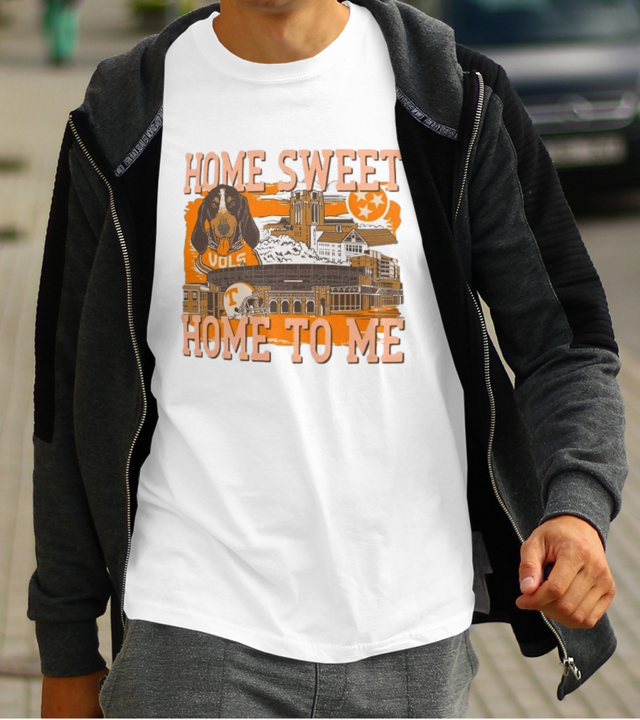 Tennessee Volunteers Home Sweet Home To Me Vols Dog Stadium Football T-Shirt