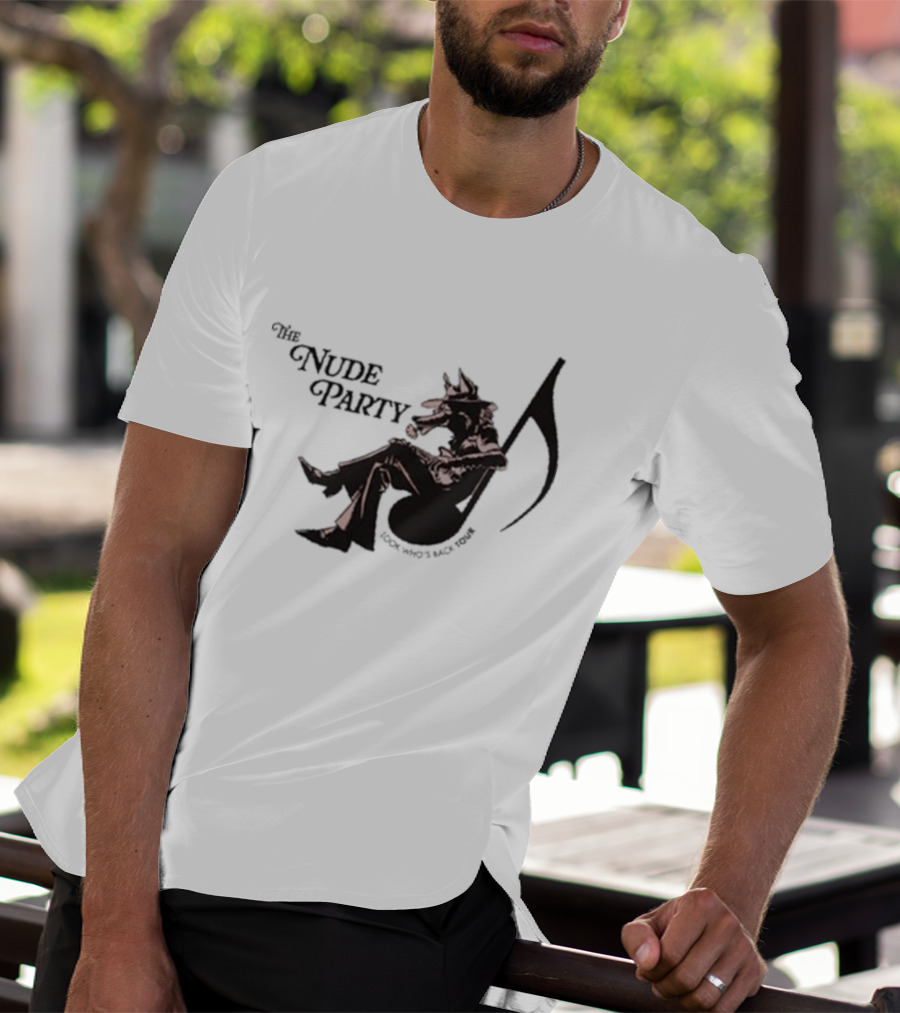 The Nude Party Look Who's Back Tour Resting Cat With Tail T-Shirt