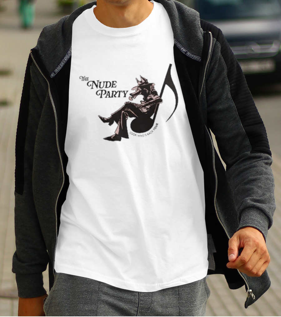 The Nude Party Look Who's Back Tour Resting Cat With Tail T-Shirt