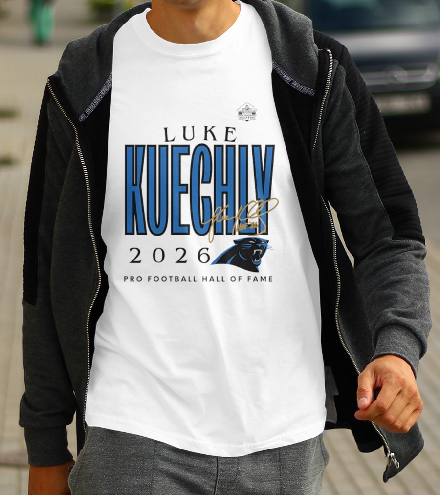 Luke Kuechly Carolina Panthers 2026 Pro Football Hall Of Fame Inductee T-Shirt