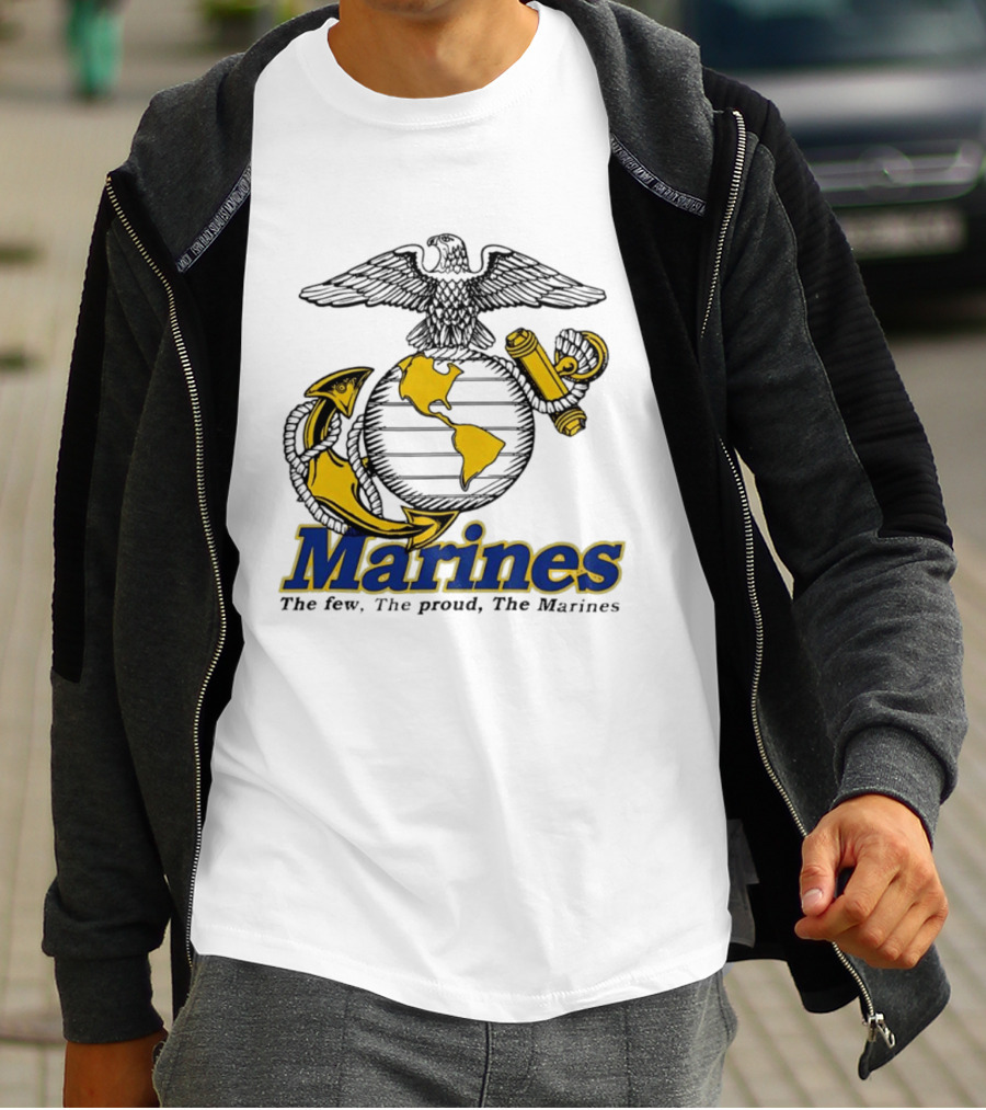 Marines The Few The Proud Eagle Globe Anchor T-Shirt