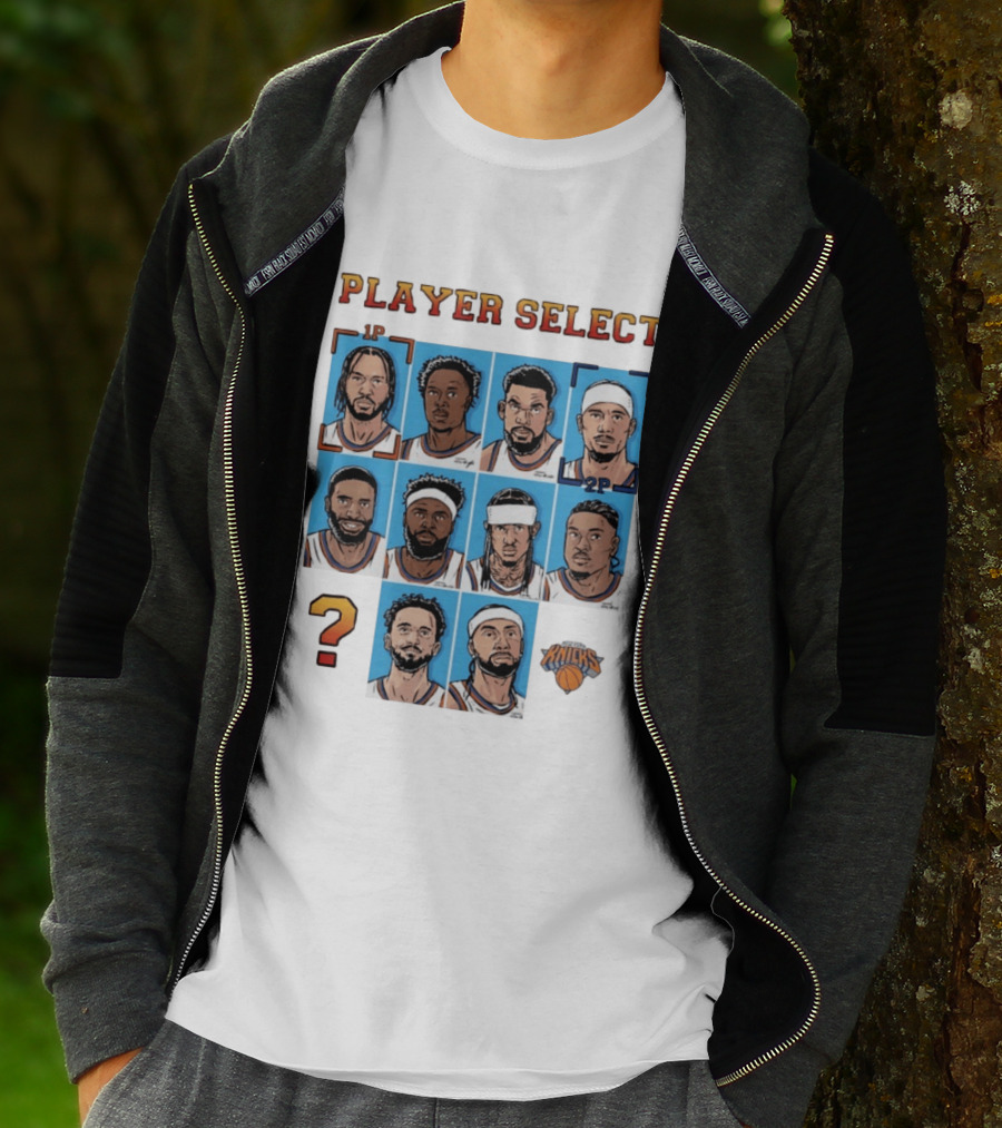 New York Knicks Player Select Collage With Iconic Team Logo And Player Portraits T-Shirt