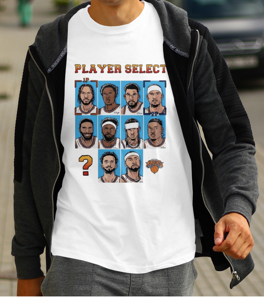 New York Knicks Player Select Collage With Iconic Team Logo And Player Portraits T-Shirt