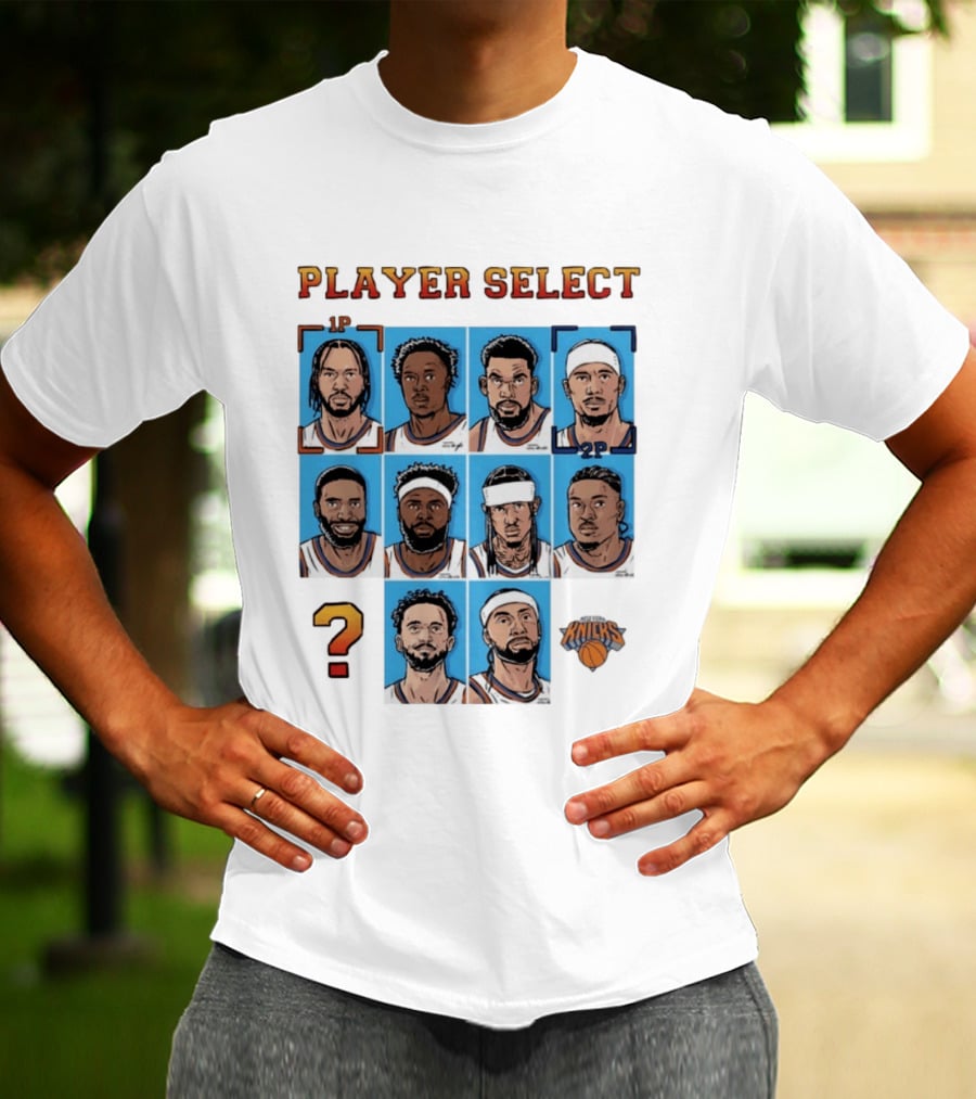 New York Knicks Player Select Collage With Iconic Team Logo And Player Portraits T-Shirt