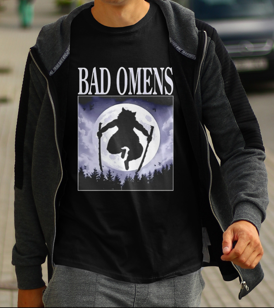 Bad Omens Demon Slayer Moonlit Warrior Scene T-Shirt