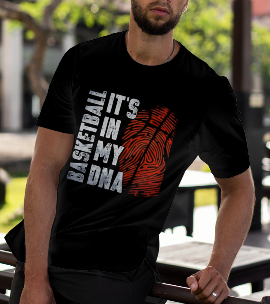 Basketball It's In My DNA Fingerprint T-Shirt