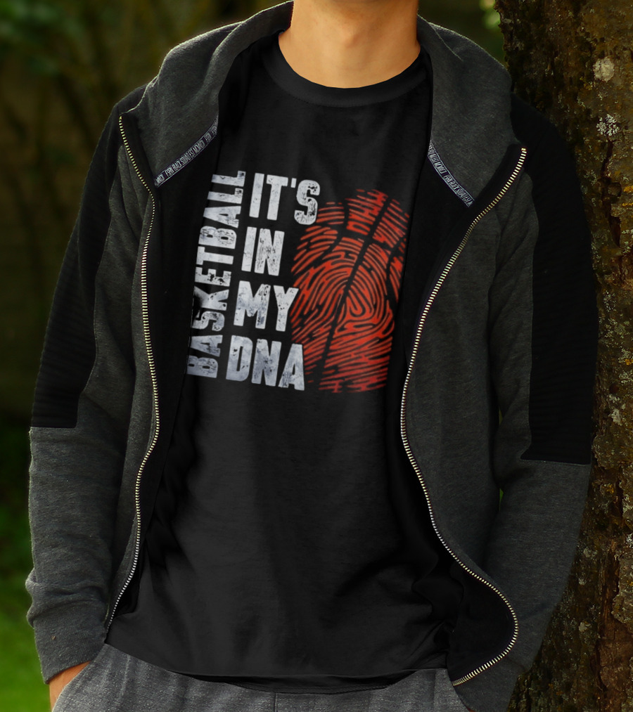 Basketball It's In My DNA Fingerprint T-Shirt