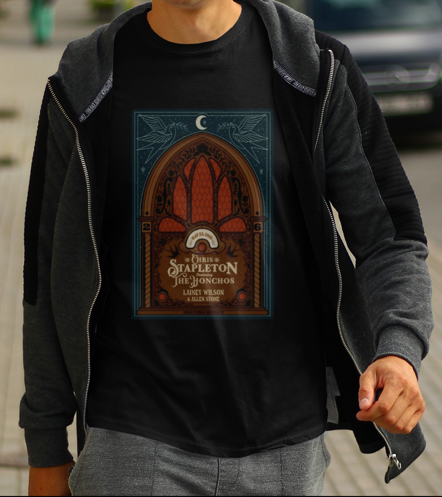 Chris Stapleton Featuring The Honchos Lainey Wilson Allen Stone May 23 2026 Nashville T-Shirt