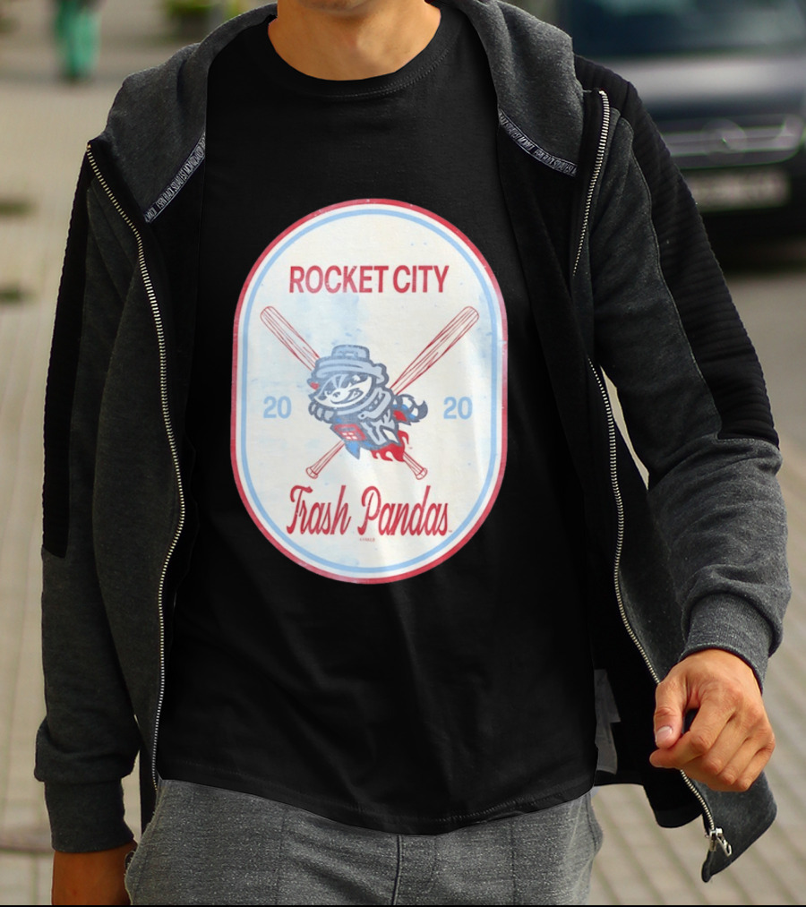 Rocket City Trash Pandas 2020 Raccoon Baseball T-Shirt