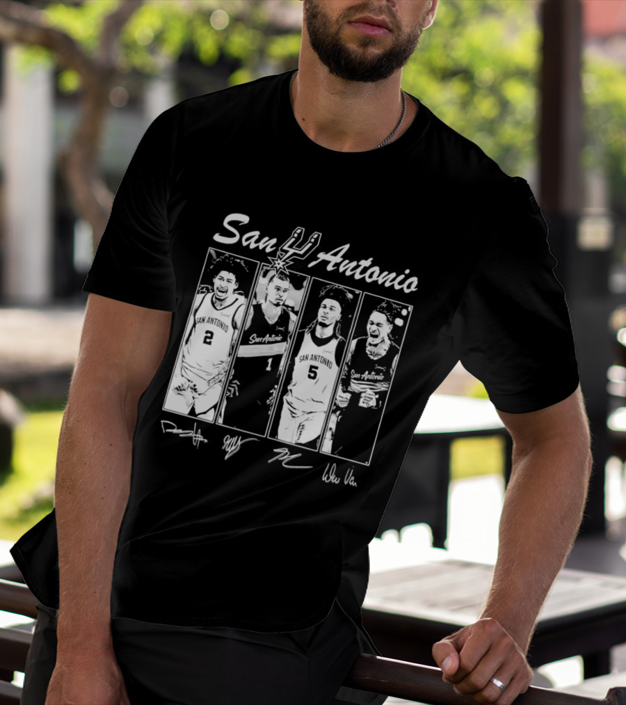 San Antonio Spurs Basketball Signatures And Players Number 2 1 5 T-Shirt