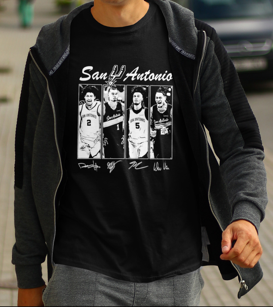 San Antonio Spurs Basketball Signatures And Players Number 2 1 5 T-Shirt