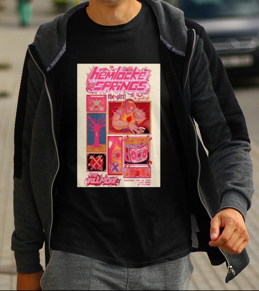 Hemlocke Springs The Girl May 20 2026 The Fillmore San Francisco Concert T-Shirt