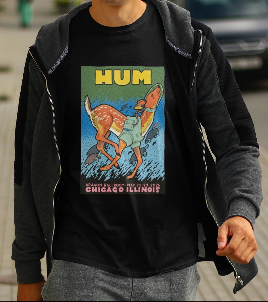 Hum Band Aragon Ballroom Concert Tour Chicago May 22 23 2026 T-Shirt