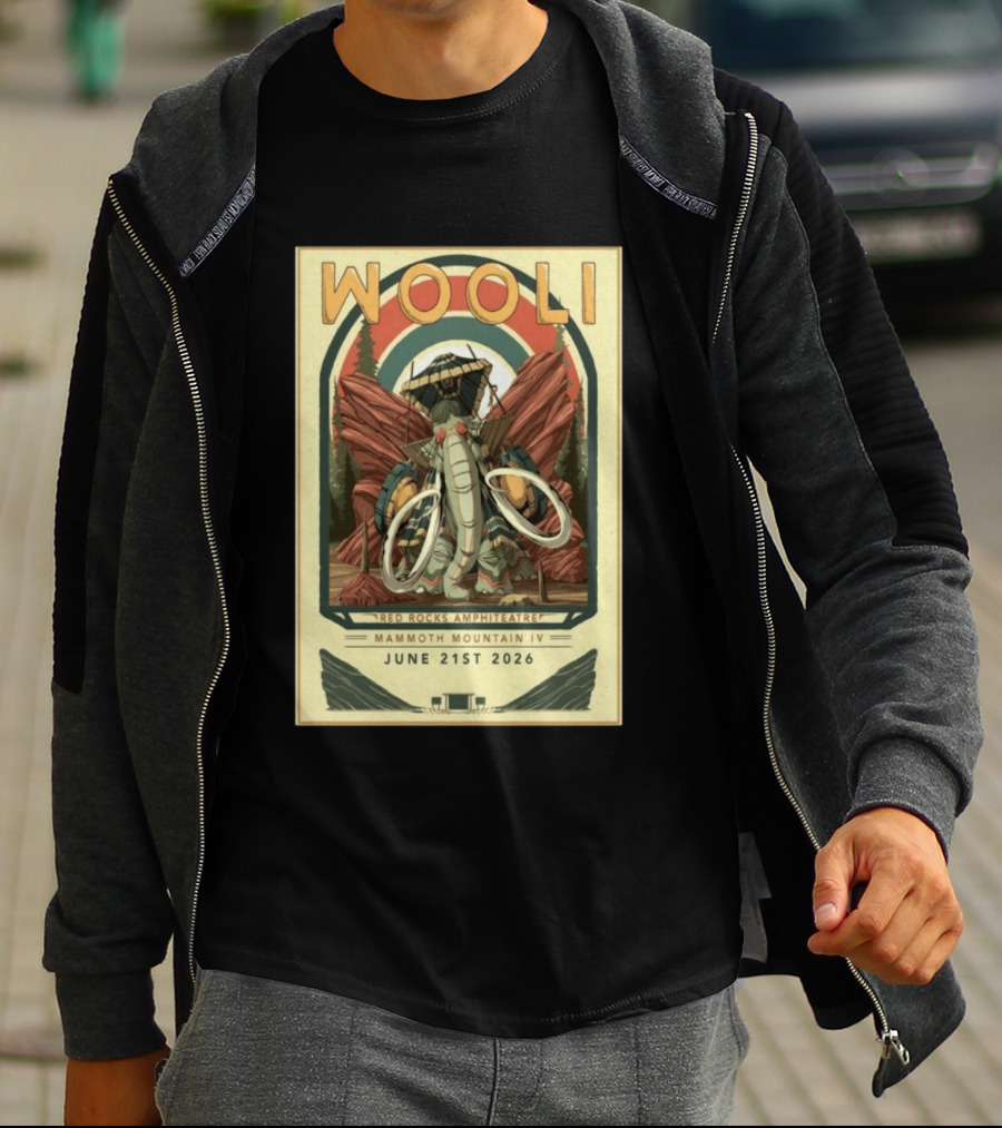 Wooli Red Rocks Amphitheatre Mammoth Mountain IV Jun 21 2026 T-Shirt