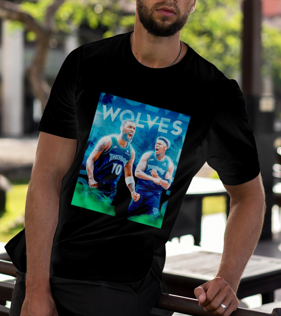 Wolves Timberwolves Kyrie Irving Anthony Edwards Basketball NBA Stars T-Shirt