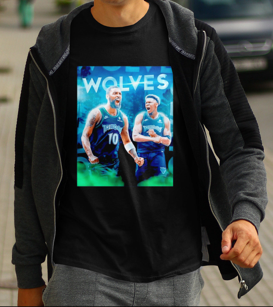 Wolves Timberwolves Kyrie Irving Anthony Edwards Basketball NBA Stars T-Shirt
