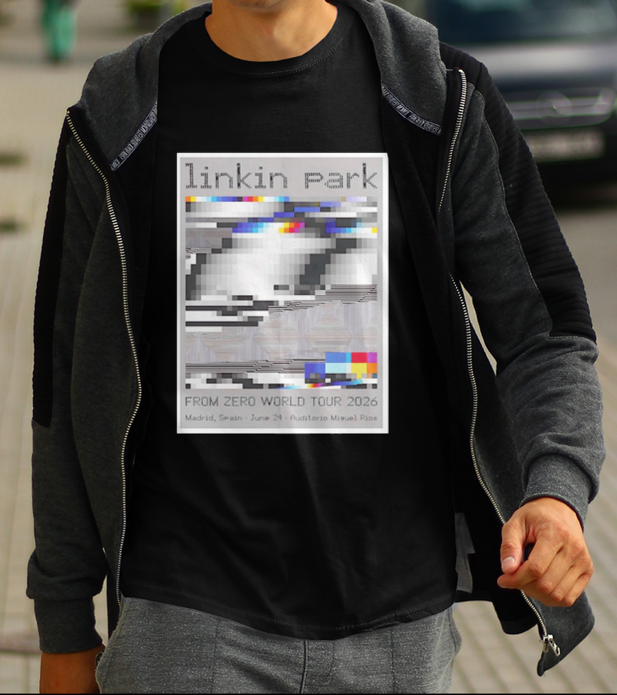 Linkin Park From Zero World Tour 2026 Madrid Spain June 24 Auditorio Miguel Rios T-Shirt