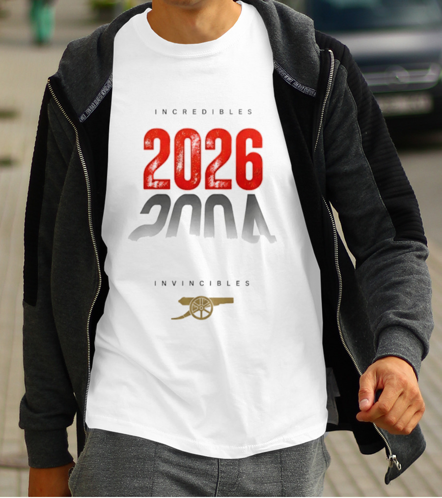 Incredibles 2026 Invincibles 2004 Arsenal FC Cannon T-Shirt