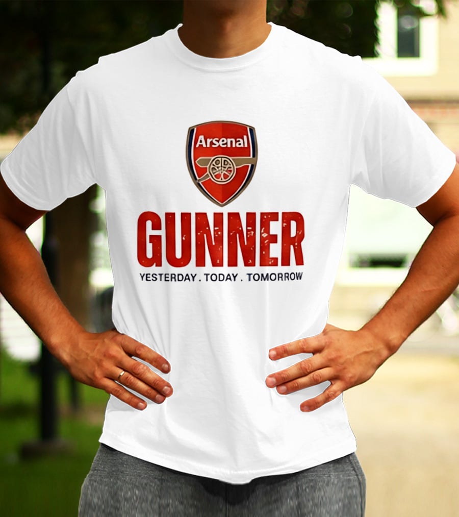 Arsenal Gunner Emblem Yesterday Today Tomorrow T-Shirt