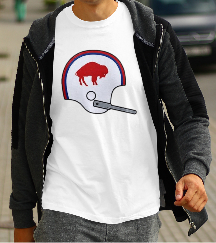Buffalo Bills Football Team Red And Blue Helmet T-Shirt