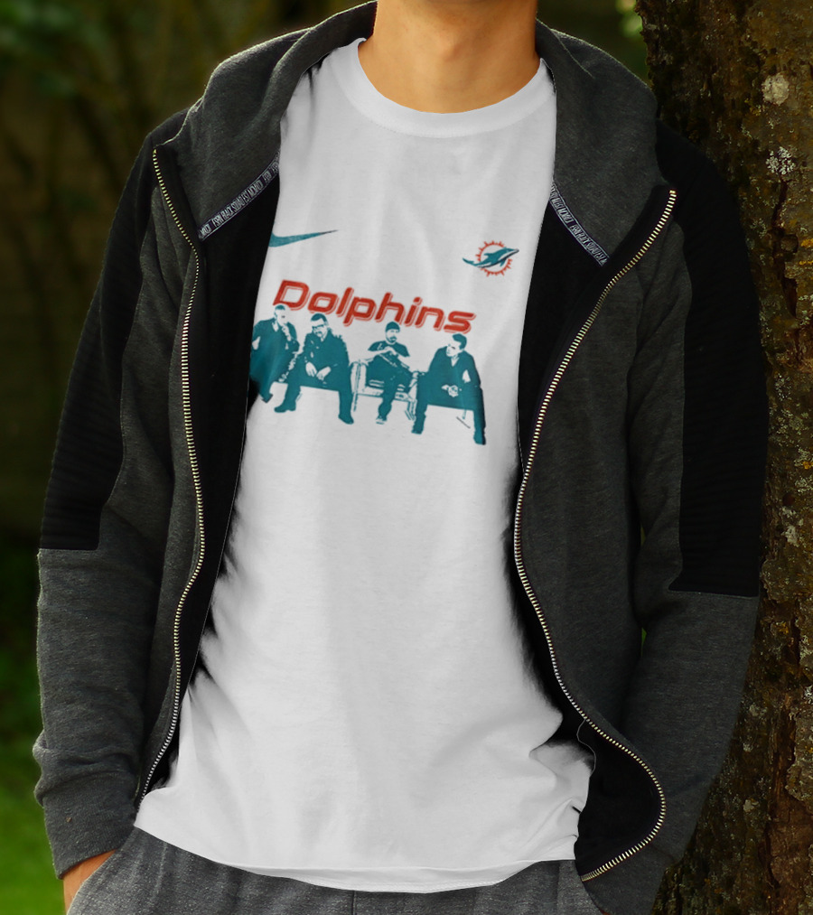 Miami Dolphins Nike Collaboration U2 Band Meeting T-Shirt