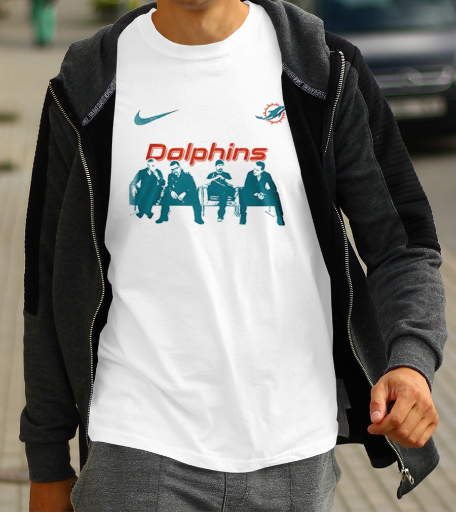 Miami Dolphins Nike Collaboration U2 Band Meeting T-Shirt