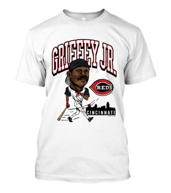 Cincinnati Reds Griffey Jr Caricature Tri Blend T-Shirt