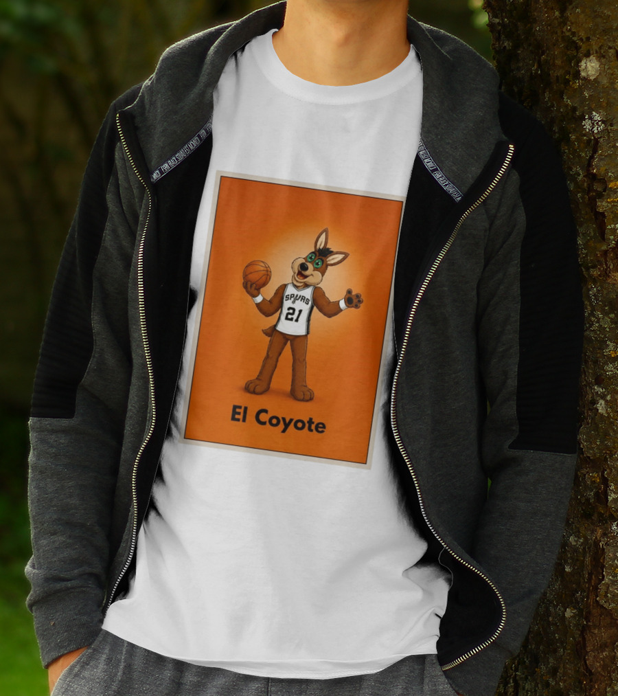 El Coyote Spurs 21 Basketball NBA San Antonio T-Shirt