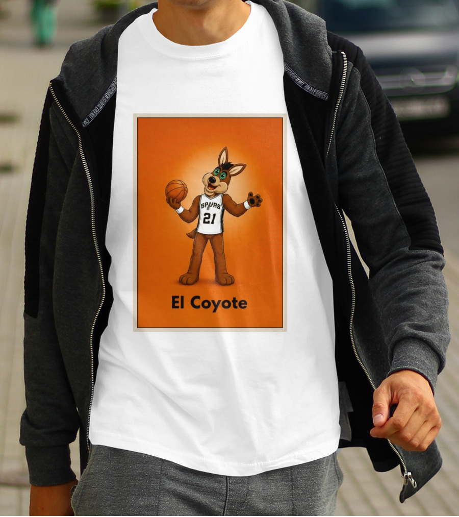 El Coyote Spurs 21 Basketball NBA San Antonio T-Shirt