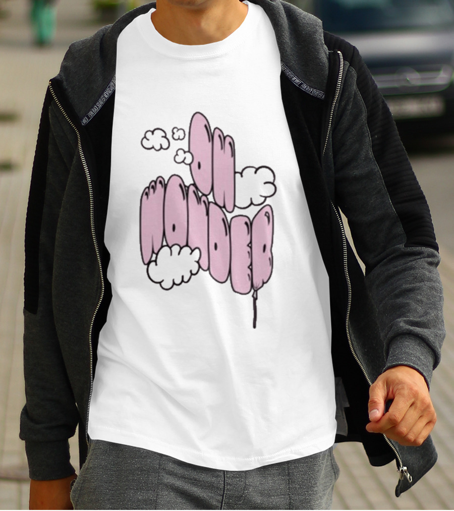 Oh Wonder Pink Balloon Text With Clouds T-Shirt