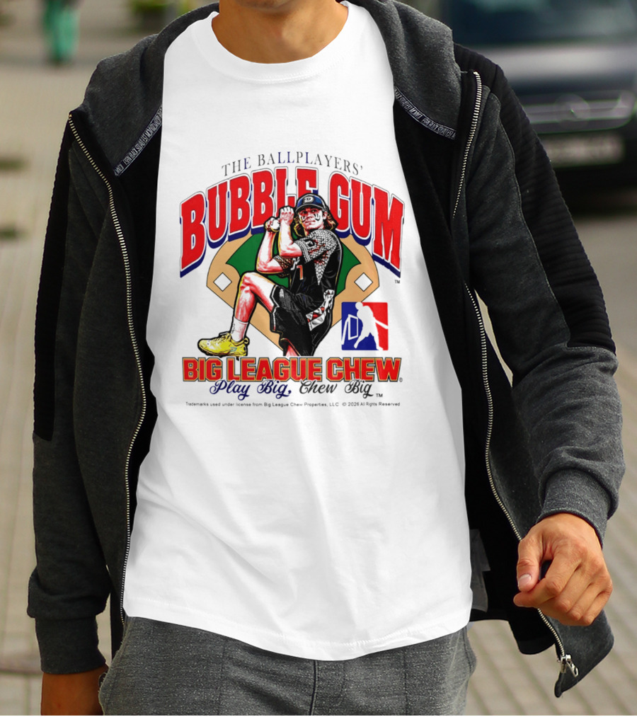 The Ballplayers' Bubble Gum Big League Chew Play Big Chew Big T-Shirt