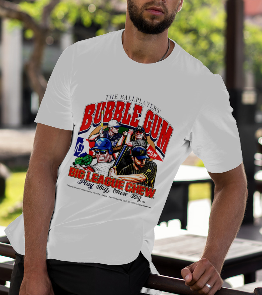 The Ballplayers' Bubble Gum Big League Chew Play Big Chew Big T-Shirt