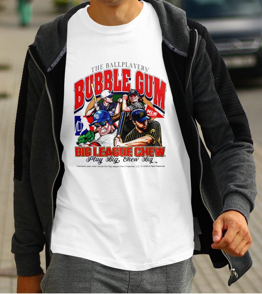 The Ballplayers' Bubble Gum Big League Chew Play Big Chew Big T-Shirt