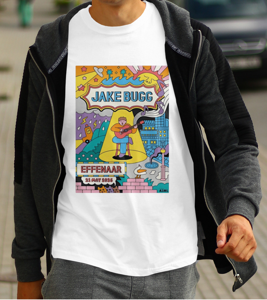 Jake Bugg Effenaar 21 May 2026 Pop Art Style Concert Event T-Shirt