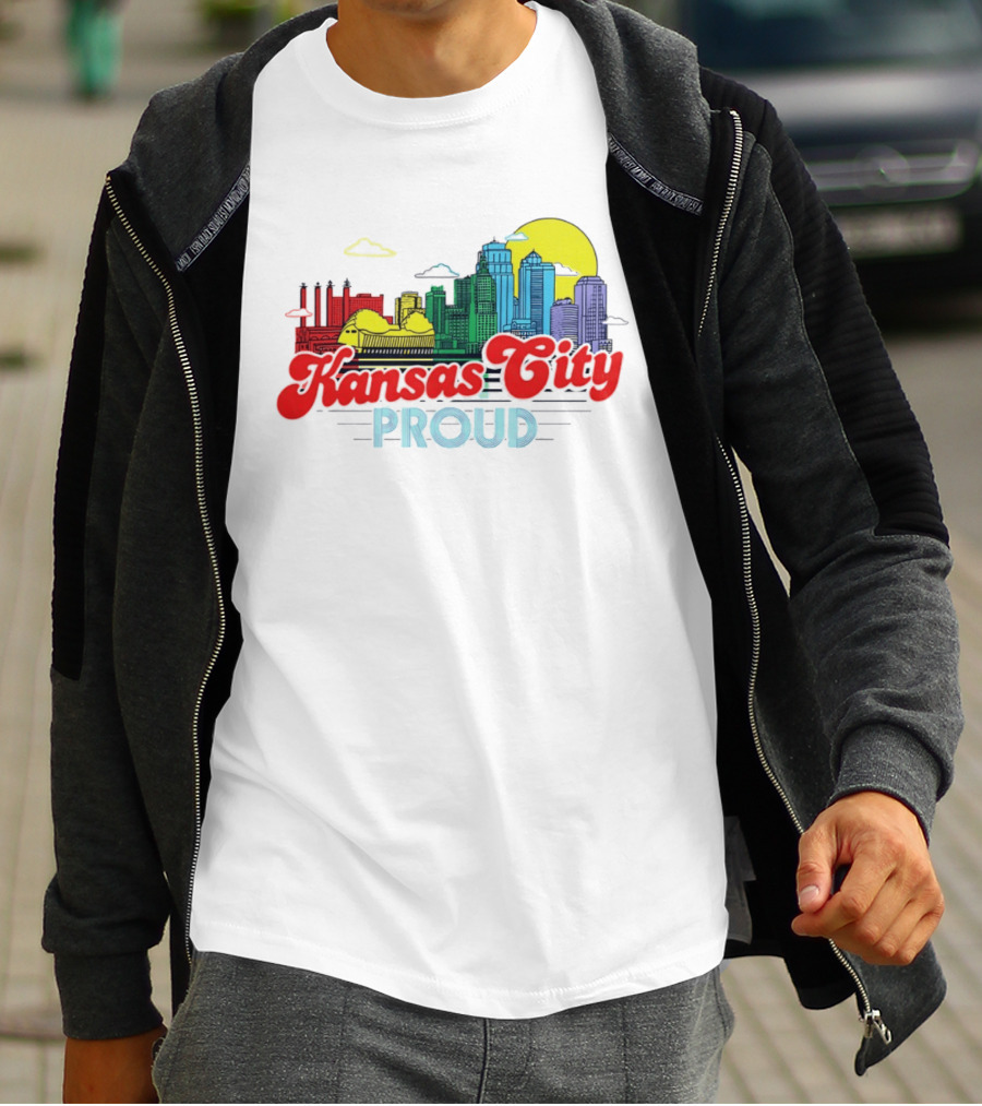 Kansas City Proud Skyline Colorful Urban Landscape T-Shirt