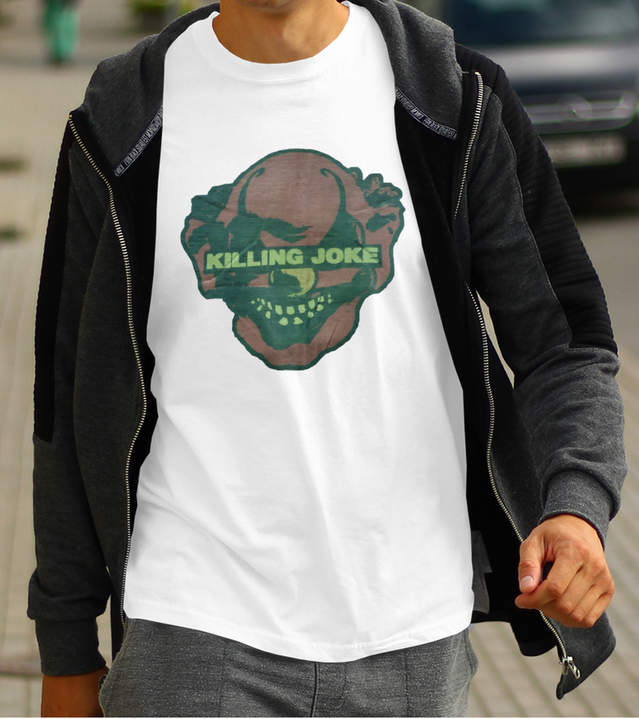 Killing Joke Clown Face With Green Text And Smiling Expression T-Shirt
