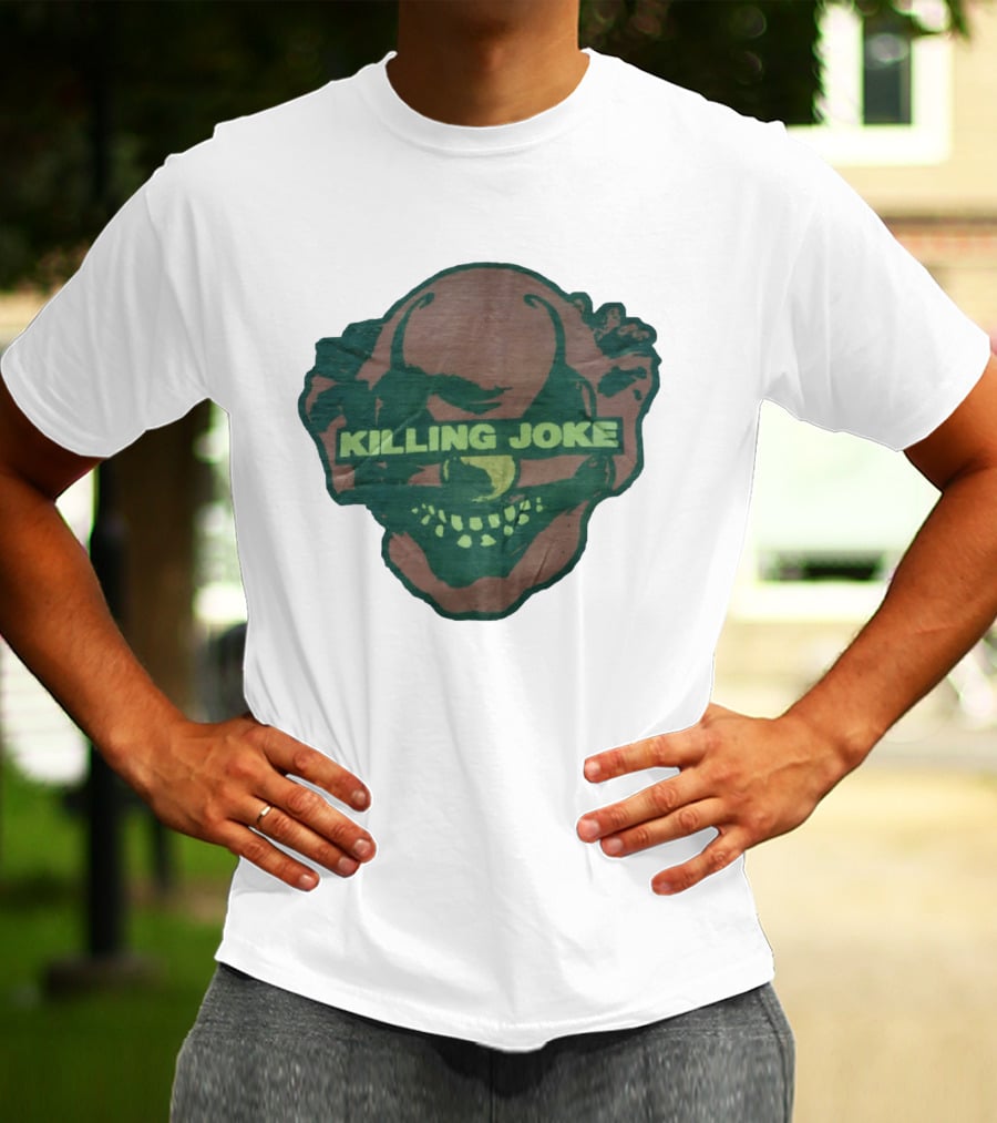 Killing Joke Clown Face With Green Text And Smiling Expression T-Shirt