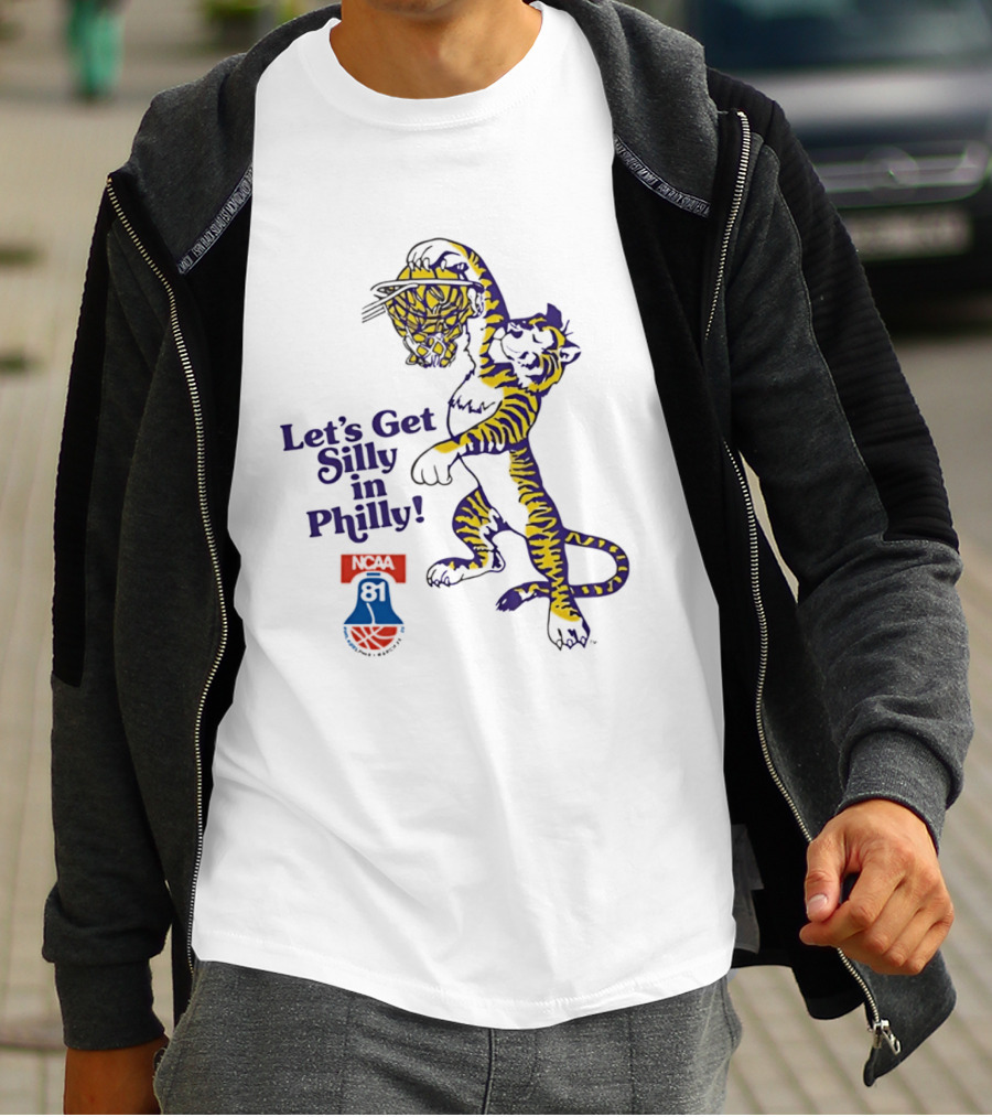 LSU Tigers Let's Get Silly In Philly NCAA 81 Basketball Dunking T-Shirt