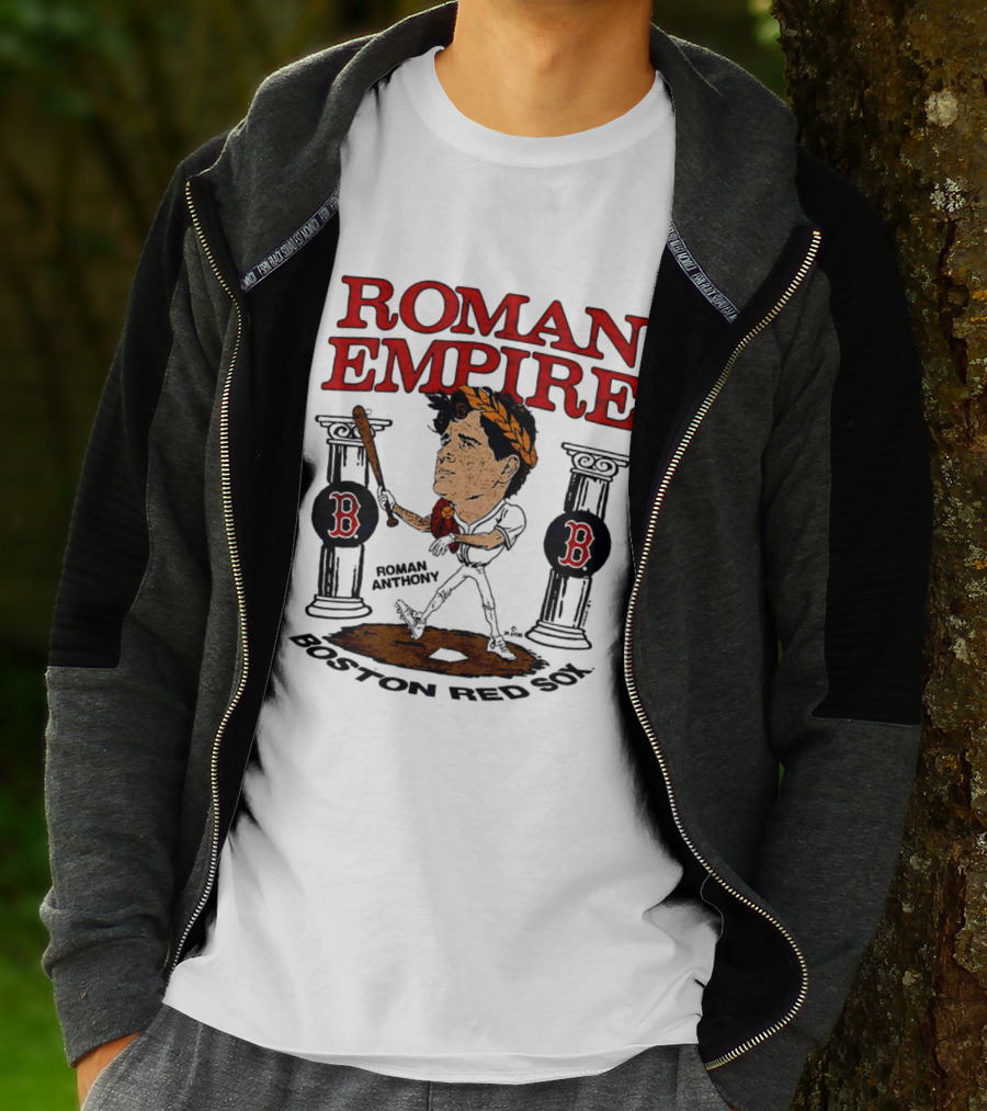 Roman Empire Boston Red Sox Roman Anthony Caricature Player T-Shirt
