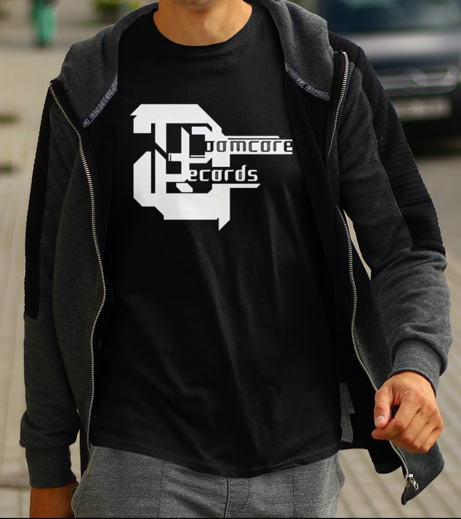 Doomcore Records Bold Stylized T-Shirt