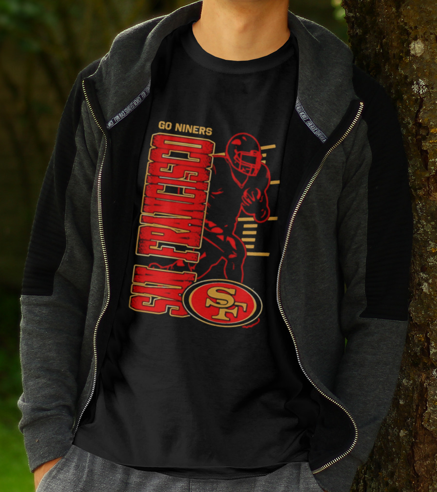 Go Niners San Francisco 49ers SF Football Team Spirit T-Shirt