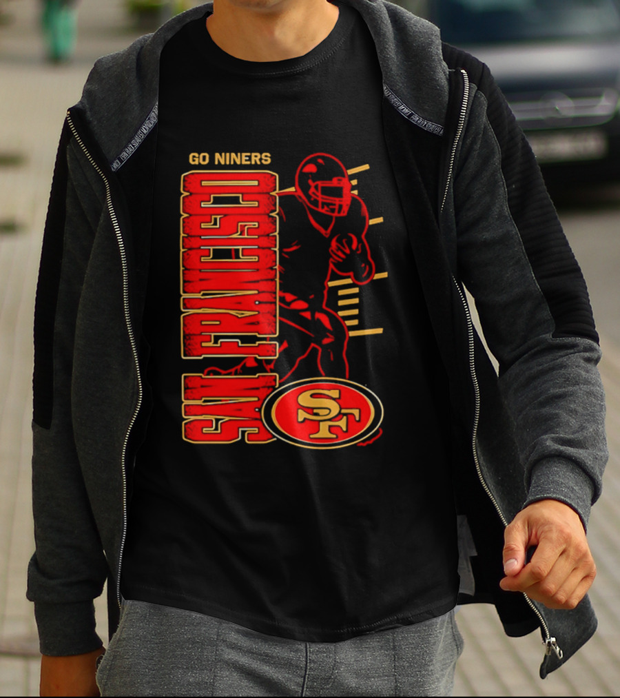 Go Niners San Francisco 49ers SF Football Team Spirit T-Shirt