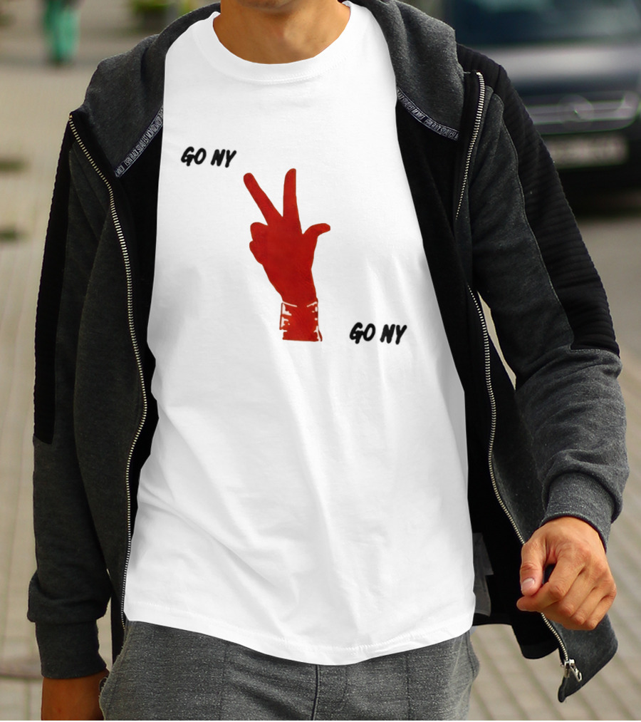 PJalen Brunson 3 Points New York Knicks Go NY Hand Gesture Basketball NBA 2026 T-Shirt