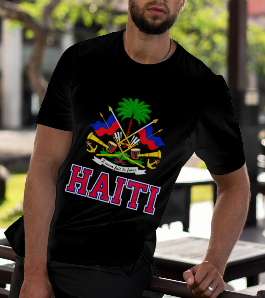 Haiti Coat Of Arms Flag Celebration Haitian Flag Day Independence T-Shirt