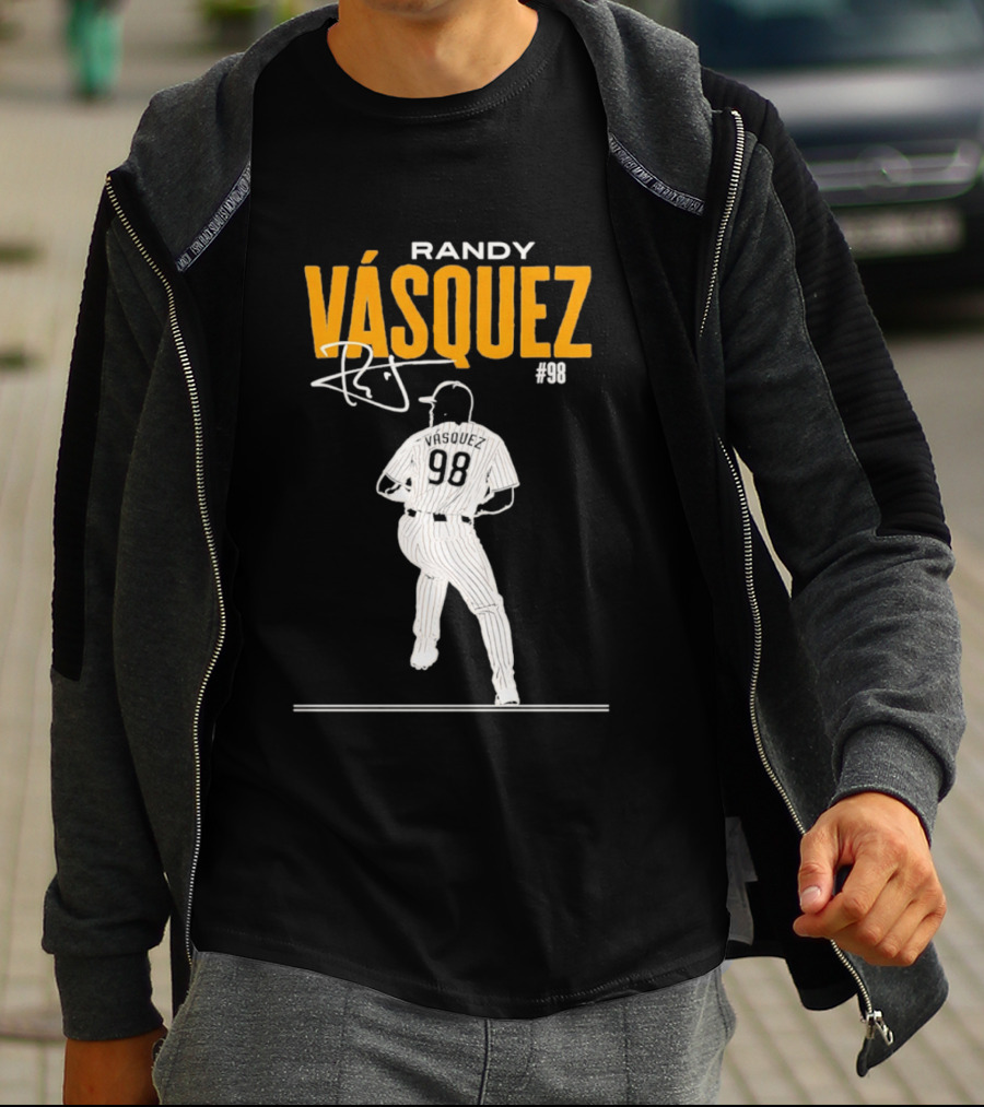 Randy Vázquez 98 San Diego Players Signature T-Shirt