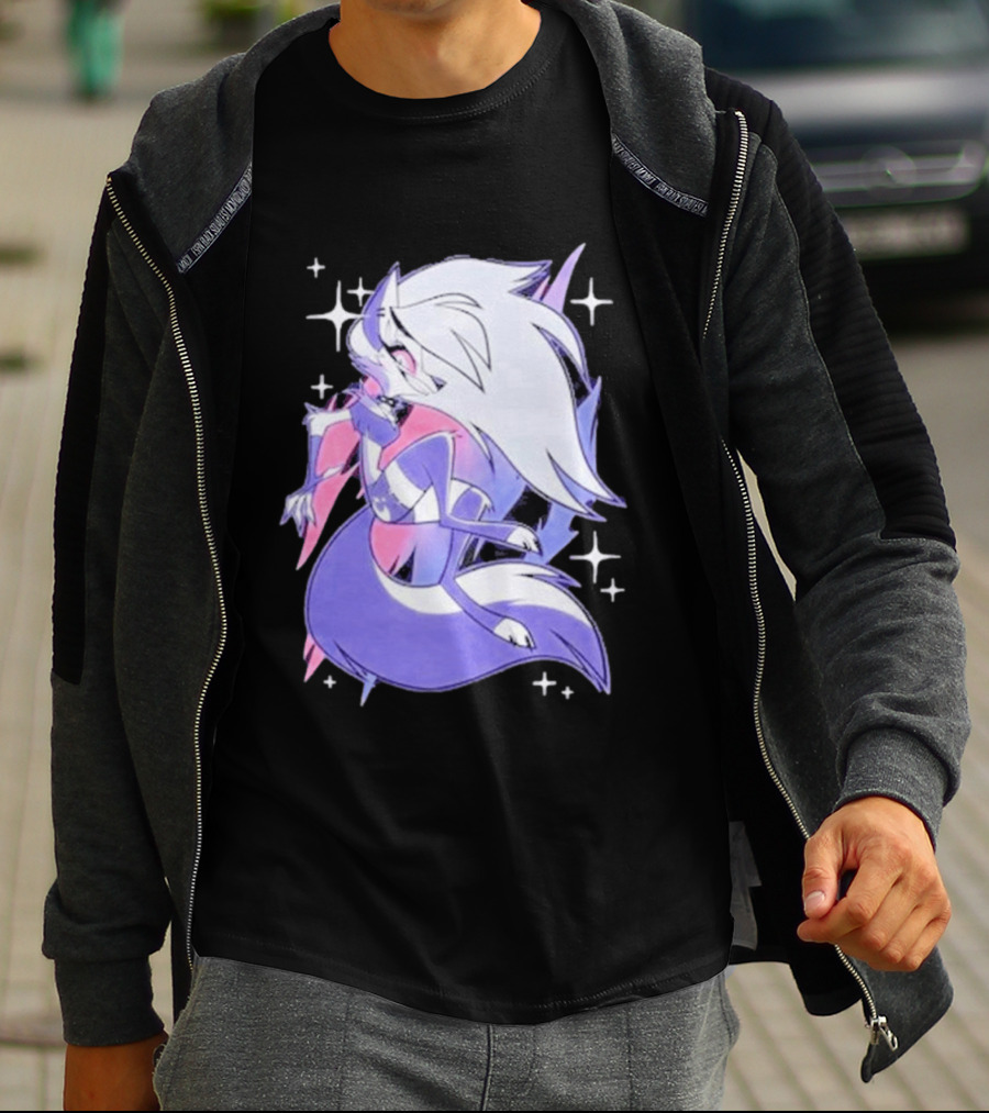 Helluva Boss Loona Bisexual Pride Character Sparkling Aesthetic T-Shirt