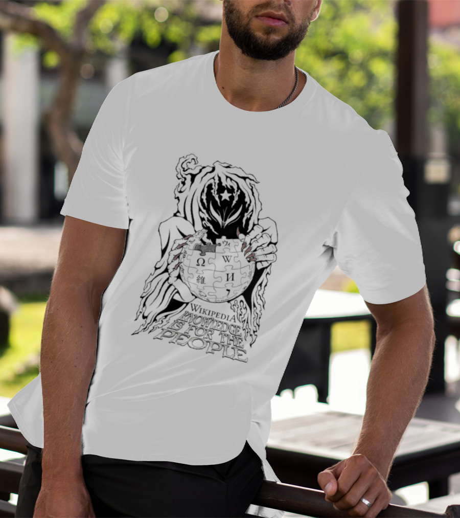 Witch Holding Wikipedia Puzzle Symbol Knowledge For The People T-Shirt